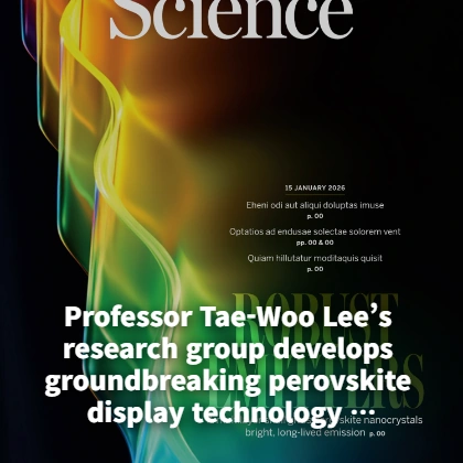 Professor Tae-Woo Lee’s research group develops groundbreaking perovskite display technology demonstrating the highest efficiency and industry-level operational lifetime